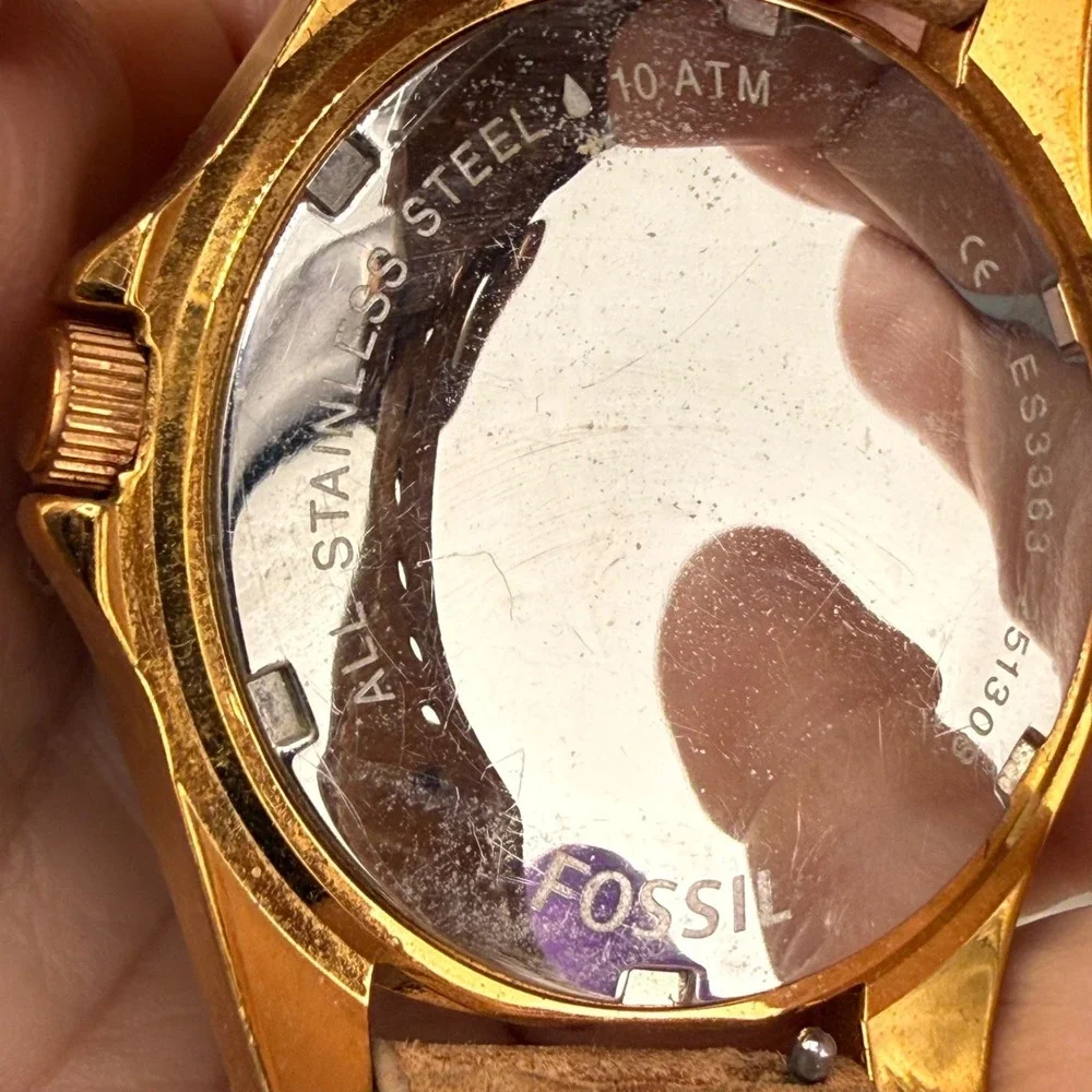 Vintage Fossil Watch‎ Riley Women's Rose Gold Tone UNTESTED